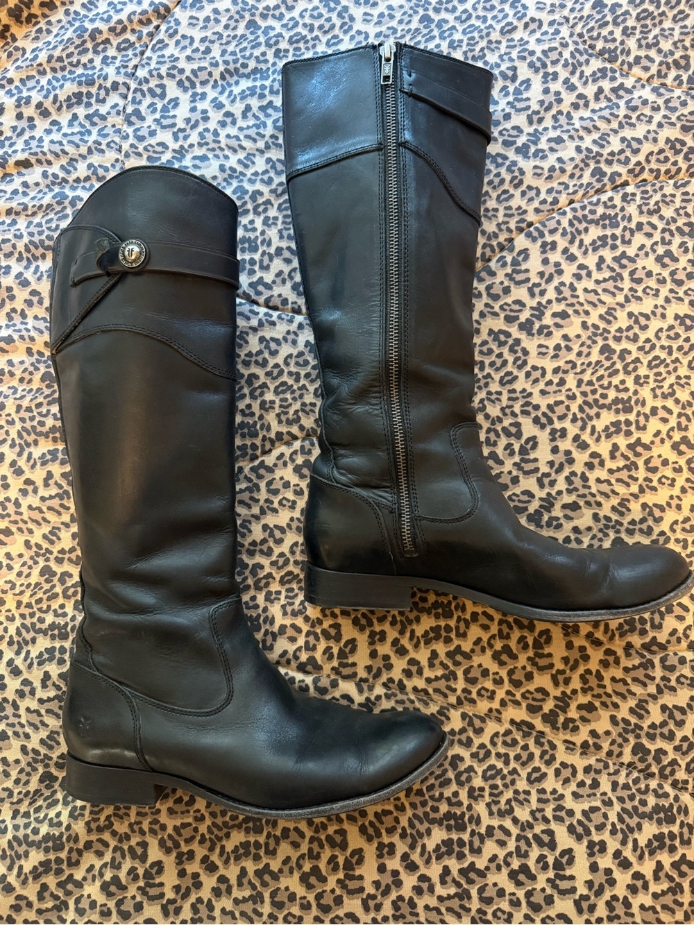 Frye Black Leather Boots - Picture 4 of 6